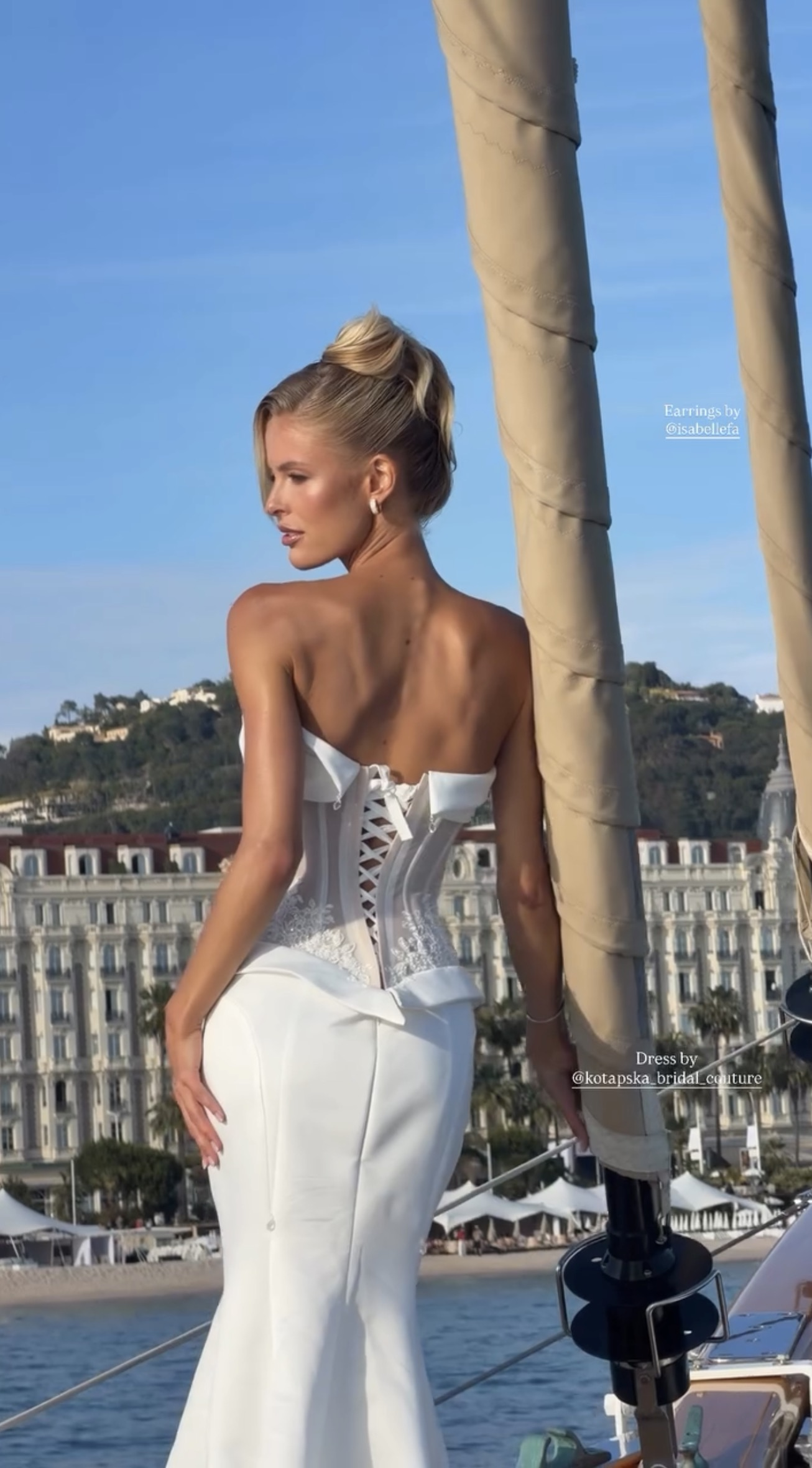Sophia L&uuml;ders wearing KOTAPSKA Couture in Cannes